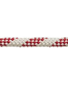 6mm Double Braid polyester lijn wit-rood