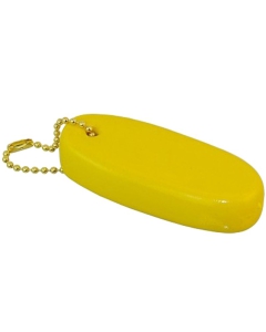 Drijvende sleutelhanger zacht 83x40mm geel